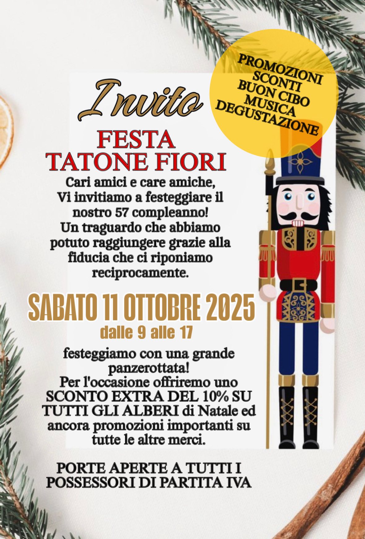 Festeggiamo il nostro 57esimo  compleanno!